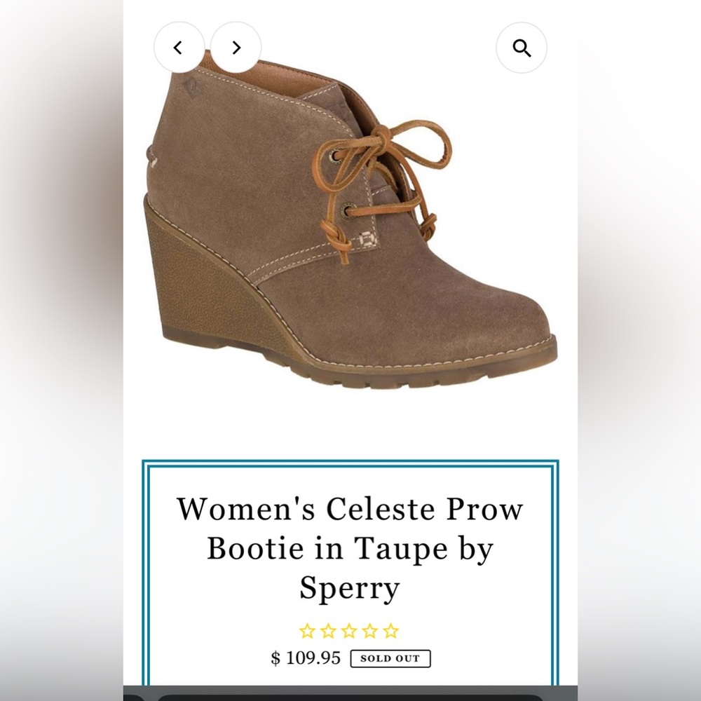 Sperry Women's 
Bootie in Taupe